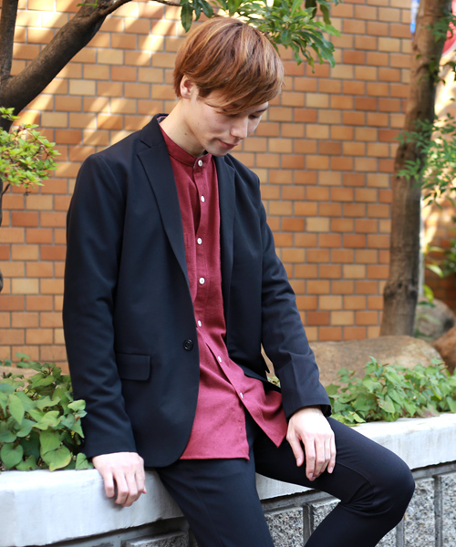 MONO-MART(モノマート)の「バンドカラーフランネルシャツ/ライトオンス(MONO-MART)(シャツ/ブラウス・メンズ・ボルドー/ブルー系その他/チャコール/グレー系その他/グレー/ネイビー/ブラウン/ブラック・M/L/XL)」の19枚目の写真