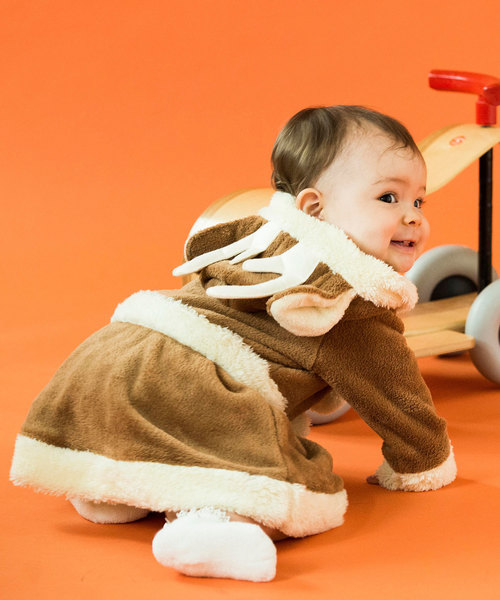 Catherine Cottage（キャサリンコテージ）の「クリスマス もこもこワンピース（ワンピース・キッズ・ブラウン系その他2/レッド系その他2・80/90/95/70/100/120/110/130）」の3枚目の写真