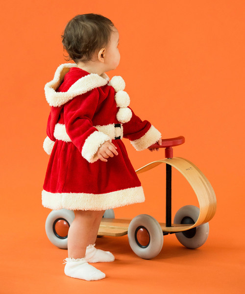 Catherine Cottage（キャサリンコテージ）の「クリスマス もこもこワンピース（ワンピース・キッズ・ブラウン系その他2/レッド系その他2・80/90/95/70/100/120/110/130）」の4枚目の写真