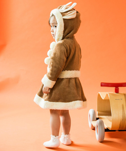 Catherine Cottage（キャサリンコテージ）の「クリスマス もこもこワンピース（ワンピース・キッズ・ブラウン系その他2/レッド系その他2・80/90/95/70/100/120/110/130）」の8枚目の写真