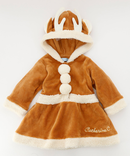 Catherine Cottage（キャサリンコテージ）の「クリスマス もこもこワンピース（ワンピース・キッズ・ブラウン系その他2/レッド系その他2・80/90/95/70/100/120/110/130）」の10枚目の写真