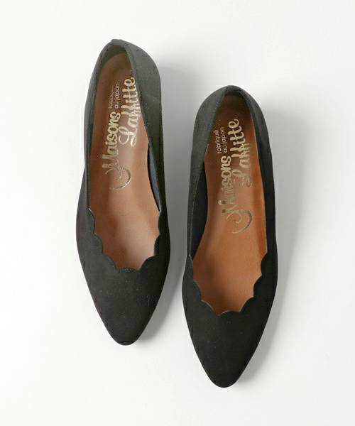 salle de bal（サルデバル）の「スカラップチャンキーヒール（パンプス・レディース・ブラック/レッド/ブラウン・S/M/L）」の2枚目の写真