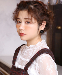 大きめパールイヤリング