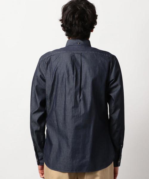 green label relaxing（グリーンレーベルリラクシング）の「SC ドレスシャンブレー ボタンダウン シャツ ◆（シャツ/ブラウス・メンズ・ネイビー/コバルトブルー・LARGE/X-LARGE/MEDIUM/X-SMALL/SMALL）」の3枚目の写真