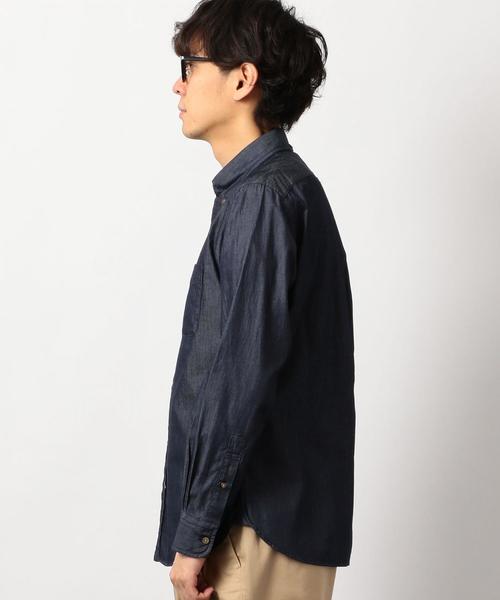 green label relaxing（グリーンレーベルリラクシング）の「SC ドレスシャンブレー ボタンダウン シャツ ◆（シャツ/ブラウス・メンズ・ネイビー/コバルトブルー・LARGE/X-LARGE/MEDIUM/X-SMALL/SMALL）」の12枚目の写真