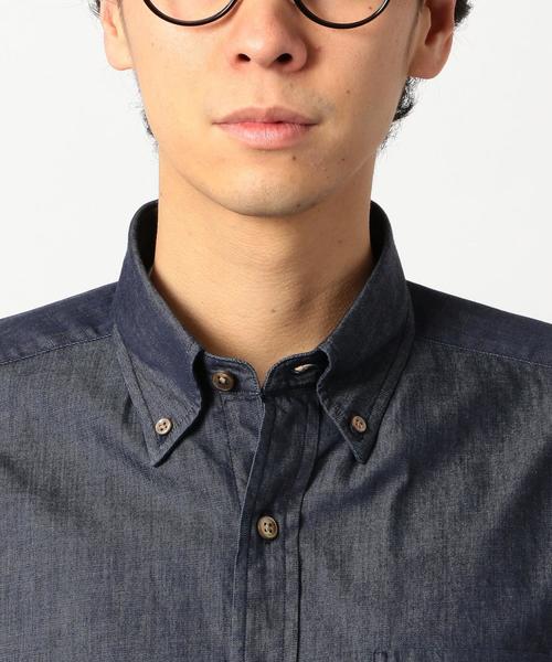 green label relaxing（グリーンレーベルリラクシング）の「SC ドレスシャンブレー ボタンダウン シャツ ◆（シャツ/ブラウス・メンズ・ネイビー/コバルトブルー・LARGE/X-LARGE/MEDIUM/X-SMALL/SMALL）」の14枚目の写真