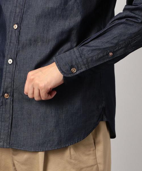 green label relaxing（グリーンレーベルリラクシング）の「SC ドレスシャンブレー ボタンダウン シャツ ◆（シャツ/ブラウス・メンズ・ネイビー/コバルトブルー・LARGE/X-LARGE/MEDIUM/X-SMALL/SMALL）」の15枚目の写真