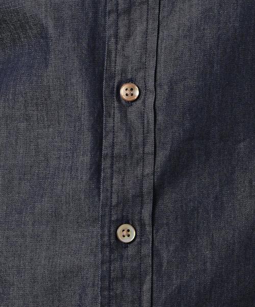 green label relaxing（グリーンレーベルリラクシング）の「SC ドレスシャンブレー ボタンダウン シャツ ◆（シャツ/ブラウス・メンズ・ネイビー/コバルトブルー・LARGE/X-LARGE/MEDIUM/X-SMALL/SMALL）」の16枚目の写真