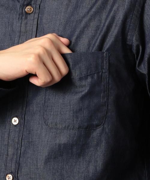 green label relaxing（グリーンレーベルリラクシング）の「SC ドレスシャンブレー ボタンダウン シャツ ◆（シャツ/ブラウス・メンズ・ネイビー/コバルトブルー・LARGE/X-LARGE/MEDIUM/X-SMALL/SMALL）」の17枚目の写真