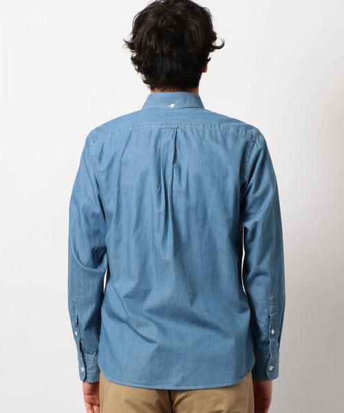 green label relaxing（グリーンレーベルリラクシング）の「SC ドレスシャンブレー ボタンダウン シャツ ◆（シャツ/ブラウス・メンズ・ネイビー/コバルトブルー・LARGE/X-LARGE/MEDIUM/X-SMALL/SMALL）」の8枚目の写真