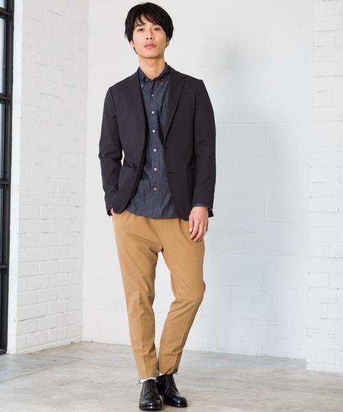 green label relaxing（グリーンレーベルリラクシング）の「SC ドレスシャンブレー ボタンダウン シャツ ◆（シャツ/ブラウス・メンズ・ネイビー/コバルトブルー・LARGE/X-LARGE/MEDIUM/X-SMALL/SMALL）」の5枚目の写真