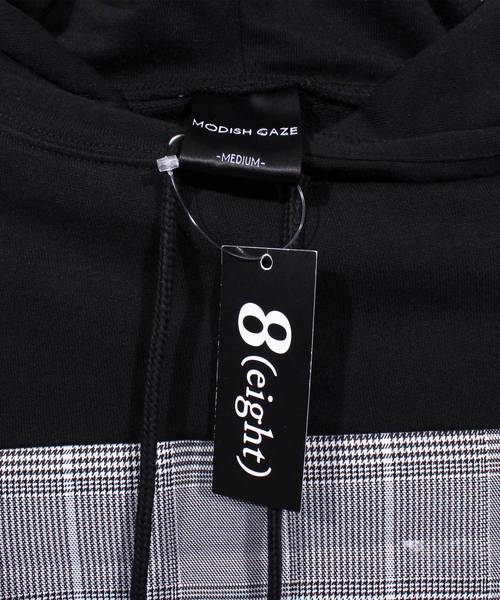 ８(eight)（エイト）の「切替 プルオーバー パーカー スウェット（パーカー・メンズ・ホワイト/ブラック・MEDIUM/LARGE）」の7枚目の写真