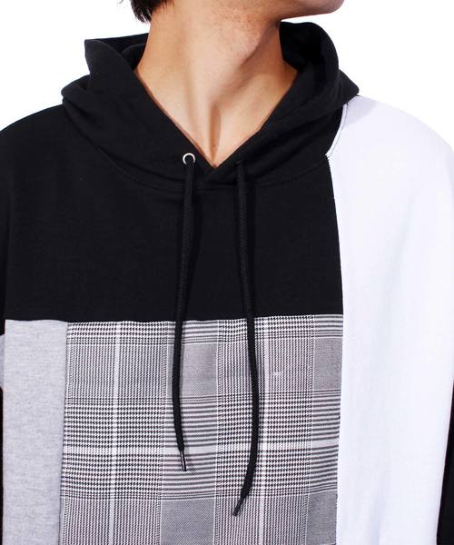 ８(eight)（エイト）の「切替 プルオーバー パーカー スウェット（パーカー・メンズ・ホワイト/ブラック・MEDIUM/LARGE）」の22枚目の写真