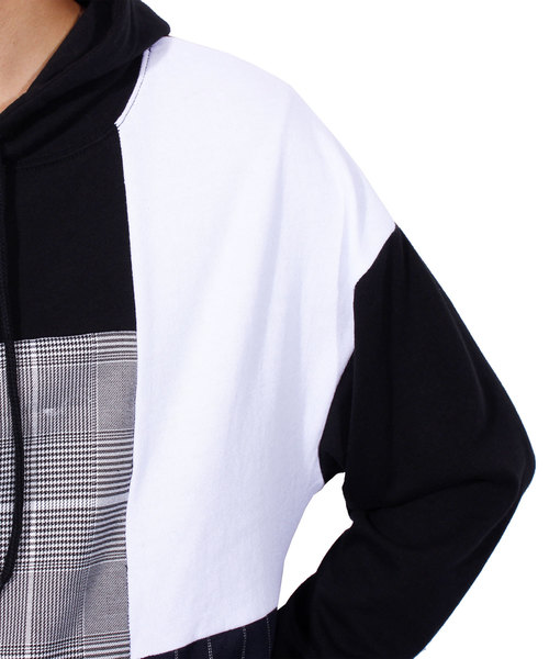 ８(eight)（エイト）の「切替 プルオーバー パーカー スウェット（パーカー・メンズ・ホワイト/ブラック・MEDIUM/LARGE）」の20枚目の写真