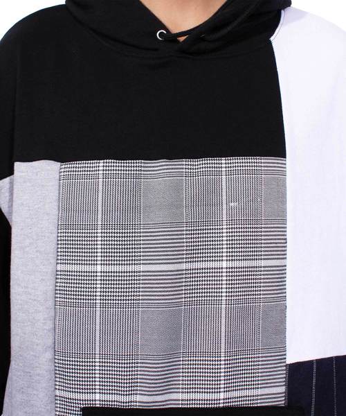 ８(eight)（エイト）の「切替 プルオーバー パーカー スウェット（パーカー・メンズ・ホワイト/ブラック・MEDIUM/LARGE）」の18枚目の写真