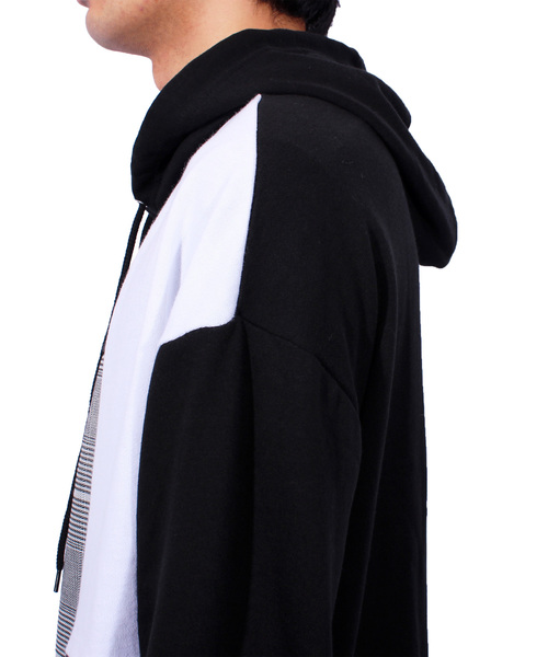 ８(eight)（エイト）の「切替 プルオーバー パーカー スウェット（パーカー・メンズ・ホワイト/ブラック・MEDIUM/LARGE）」の14枚目の写真