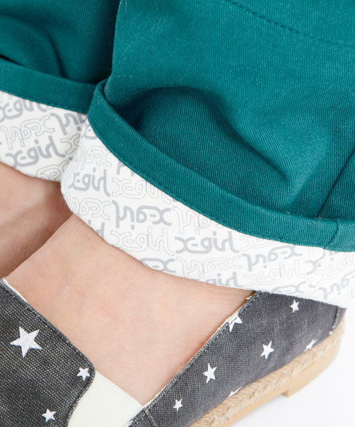 X-girl(エックスガール)の「TAPERED TWILL PANTS(カーゴパンツ・レディース・ブラック/ベージュ/ピンク/グリーン/ネイビー/ライトブルー・0/1/2)」の10枚目の写真