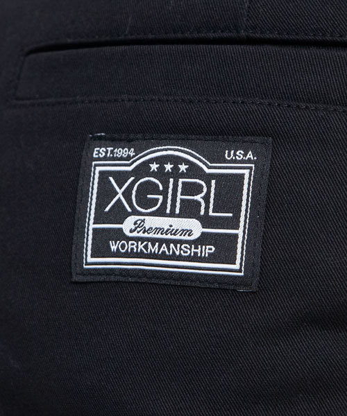 X-girl(エックスガール)の「TAPERED TWILL PANTS(カーゴパンツ・レディース・ブラック/ベージュ/ピンク/グリーン/ネイビー/ライトブルー・0/1/2)」の11枚目の写真