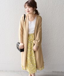 〈手洗い可能〉コットン羽織りコート◇