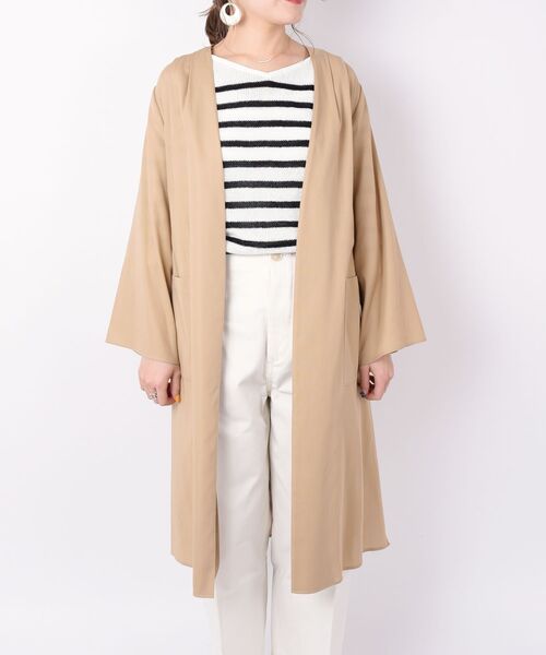 SHIPS(シップス)の「〈手洗い可能〉コットン羽織りコート◇(その他アウター・レディース・ベージュ/グリーン/ネイビー・ONE SIZE)」の13枚目の写真