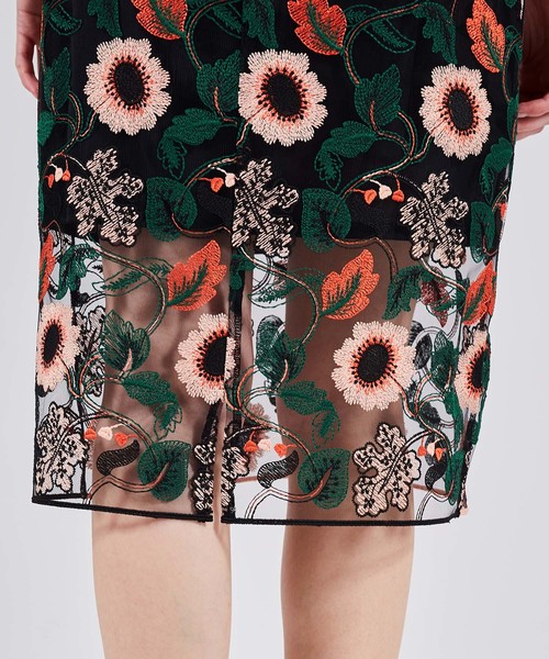 UNITED TOKYO（ユナイテッドトウキョウ）の「チュールエンブロイダリースカート（スカート・レディース・オレンジ/パープル・1）」の8枚目の写真