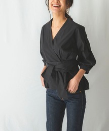 NARACAMICIE | 【雑誌掲載】カシュクールボリューム七分袖ブラウス(シャツ/ブラウス)