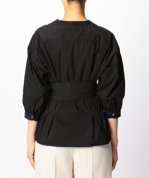 NARACAMICIE(ナラカミーチェ)の「カシュクールボリューム七分袖ブラウス(シャツ/ブラウス・レディース・ブラック・MEDIUM/X-LARGE)」の6枚目の写真
