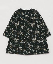 PETIT BATEAU | グリーンプリントスウェットワンピース(ワンピース)
