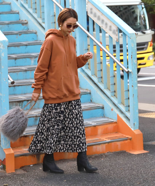 coca（coca）（コカ）の「上品花柄ロング丈プリーツスカート（スカート・レディース・ネイビー/ホワイト・ONE SIZE）」の21枚目の写真