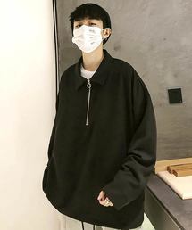 【neos -addictive design-】ビッグシルエット ハーフジップ アノラックシャツ