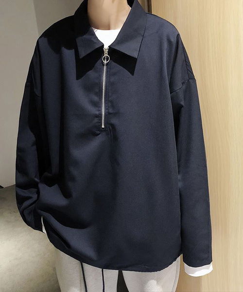 neos（ネオス）の「【neos -addictive design-】ビッグシルエット ハーフジップ アノラックシャツ（シャツ/ブラウス・メンズ・ブラック/ネイビー/グレー/ワインレッド/モカ・MEDIUM/LARGE）」の13枚目の写真