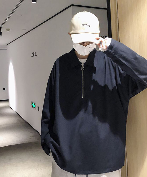 neos（ネオス）の「【neos -addictive design-】ビッグシルエット ハーフジップ アノラックシャツ（シャツ/ブラウス・メンズ・ブラック/ネイビー/グレー/ワインレッド/モカ・MEDIUM/LARGE）」の14枚目の写真