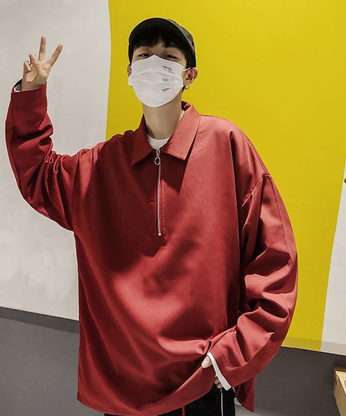 neos（ネオス）の「【neos -addictive design-】ビッグシルエット ハーフジップ アノラックシャツ（シャツ/ブラウス・メンズ・ブラック/ネイビー/グレー/ワインレッド/モカ・MEDIUM/LARGE）」の15枚目の写真