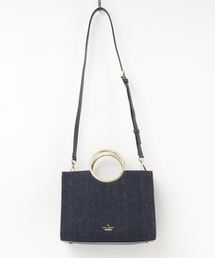 ケイトスペード　ホワイトロックロードジャミー　ショルダーバック　デニム　スタッズ kate spade new york（ケイトスペード ニューヨーク）の「ホワイト