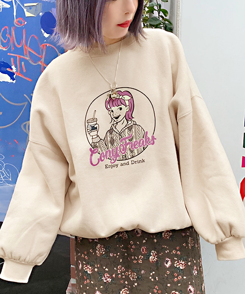 apres jour（アプレジュール）の「CONYプリントスウェット【ZOZOTOWN限定アイテム】（スウェット・レディース・ベージュ/ネイビー/オフホワイト・フリー）」の15枚目の写真