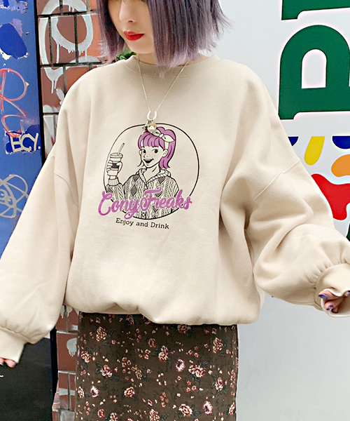 apres jour（アプレジュール）の「CONYプリントスウェット【ZOZOTOWN限定アイテム】（スウェット・レディース・ベージュ/ネイビー/オフホワイト・フリー）」の17枚目の写真