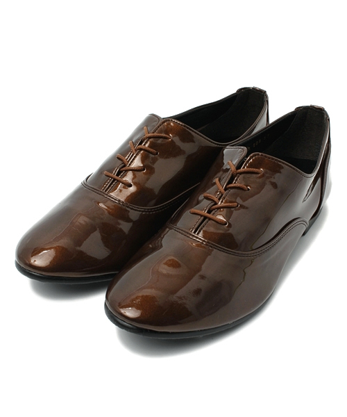 SENSE OF PLACE by URBAN RESEARCH(センスオブプレイスバイアーバンリサーチ)の「エナメルレースUPシューズ (その他シューズ・レディース・ネイビー/ブラック/ベージュ/グリーン/イエロー/ブロンズ・37/36/38)」の6枚目の写真