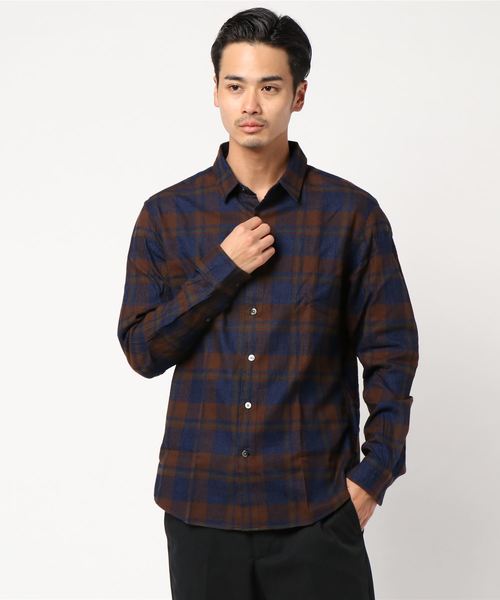 417 EDIFICE（フォーワンセブンエディフィス）の「INDIGO レギュラーシャツ（シャツ/ブラウス・メンズ・カーキ/ウッド・SMALL/MEDIUM/LARGE/X-LARGE）」の11枚目の写真