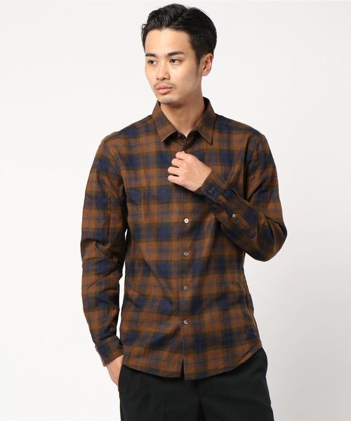 417 EDIFICE（フォーワンセブンエディフィス）の「INDIGO レギュラーシャツ（シャツ/ブラウス・メンズ・カーキ/ウッド・SMALL/MEDIUM/LARGE/X-LARGE）」の13枚目の写真