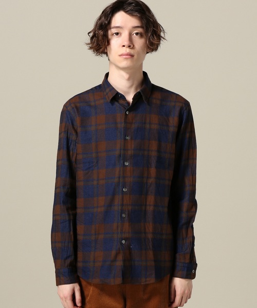 417 EDIFICE（フォーワンセブンエディフィス）の「INDIGO レギュラーシャツ（シャツ/ブラウス・メンズ・カーキ/ウッド・SMALL/MEDIUM/LARGE/X-LARGE）」の8枚目の写真