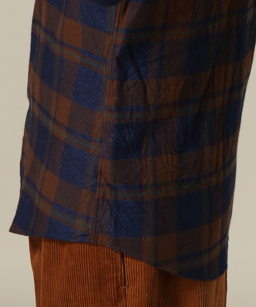 417 EDIFICE（フォーワンセブンエディフィス）の「INDIGO レギュラーシャツ（シャツ/ブラウス・メンズ・カーキ/ウッド・SMALL/MEDIUM/LARGE/X-LARGE）」の12枚目の写真