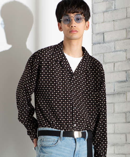 WEGO(ウィゴー)の「WEGO/総柄開襟ポプリンシャツ(シャツ/ブラウス・メンズ・その他1/その他2/その他3・MEDIUM/LARGE)」の1枚目の写真