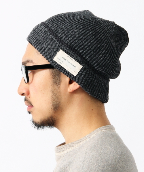 BEAMS(ビームス)の「BEAMS / ミリタリー ライン ワッチキャップ(ニットキャップ/ビーニー・メンズ・グレー/チャコールグレー/オレンジ/グリーン/ネイビー・ONE SIZE)」の2枚目の写真