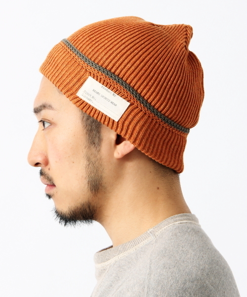BEAMS(ビームス)の「BEAMS / ミリタリー ライン ワッチキャップ(ニットキャップ/ビーニー・メンズ・グレー/チャコールグレー/オレンジ/グリーン/ネイビー・ONE SIZE)」の1枚目の写真