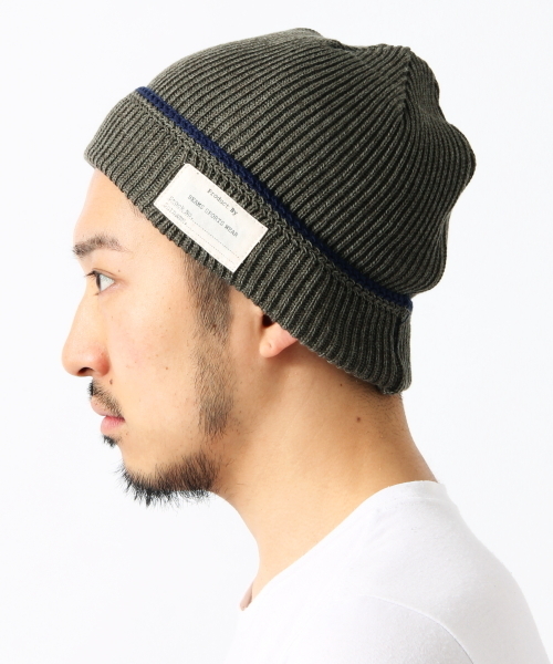 BEAMS(ビームス)の「BEAMS / ミリタリー ライン ワッチキャップ(ニットキャップ/ビーニー・メンズ・グレー/チャコールグレー/オレンジ/グリーン/ネイビー・ONE SIZE)」の4枚目の写真
