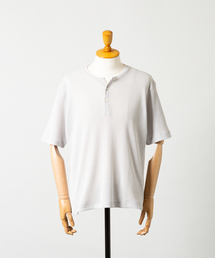ワッフル 半袖ヘンリーTシャツ