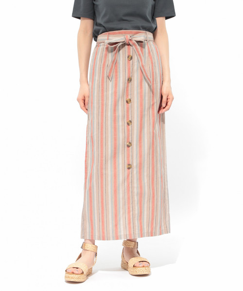 LAKOLE（ラコレ）の「コットンリネンイージースカート / LAKOLE（スカート・レディース・ブラック/ベージュ/ライトブラウン・SMALL/MEDIUM）」の3枚目の写真