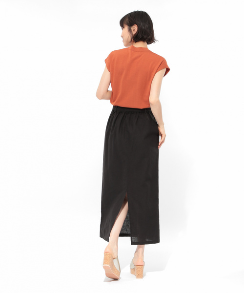 LAKOLE（ラコレ）の「コットンリネンイージースカート / LAKOLE（スカート・レディース・ブラック/ベージュ/ライトブラウン・SMALL/MEDIUM）」の17枚目の写真