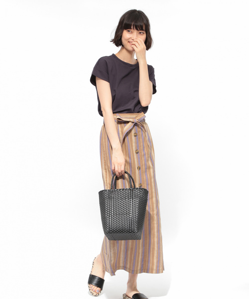 LAKOLE（ラコレ）の「コットンリネンイージースカート / LAKOLE（スカート・レディース・ブラック/ベージュ/ライトブラウン・SMALL/MEDIUM）」の18枚目の写真