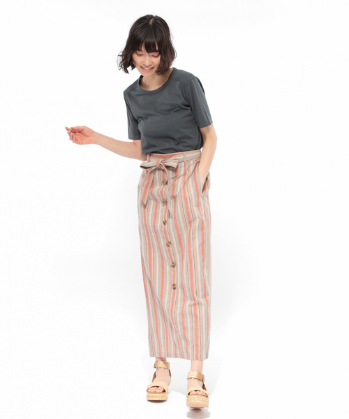 LAKOLE（ラコレ）の「コットンリネンイージースカート / LAKOLE（スカート・レディース・ブラック/ベージュ/ライトブラウン・SMALL/MEDIUM）」の20枚目の写真